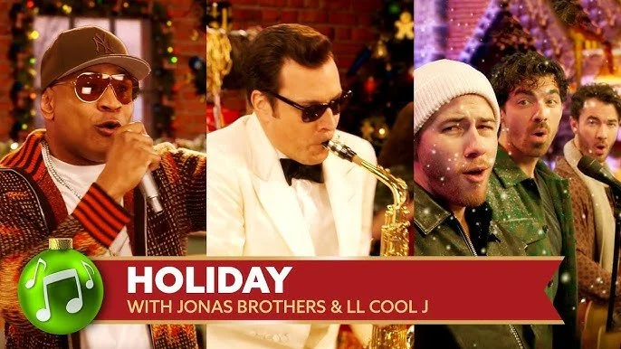 JIMMY FALLON X JONAS BROTHERS- HOLIDAY SEASONING- NBC - BROADLEY STUDIOS- ART DIRECTOR- JESSIE HUCKIN.