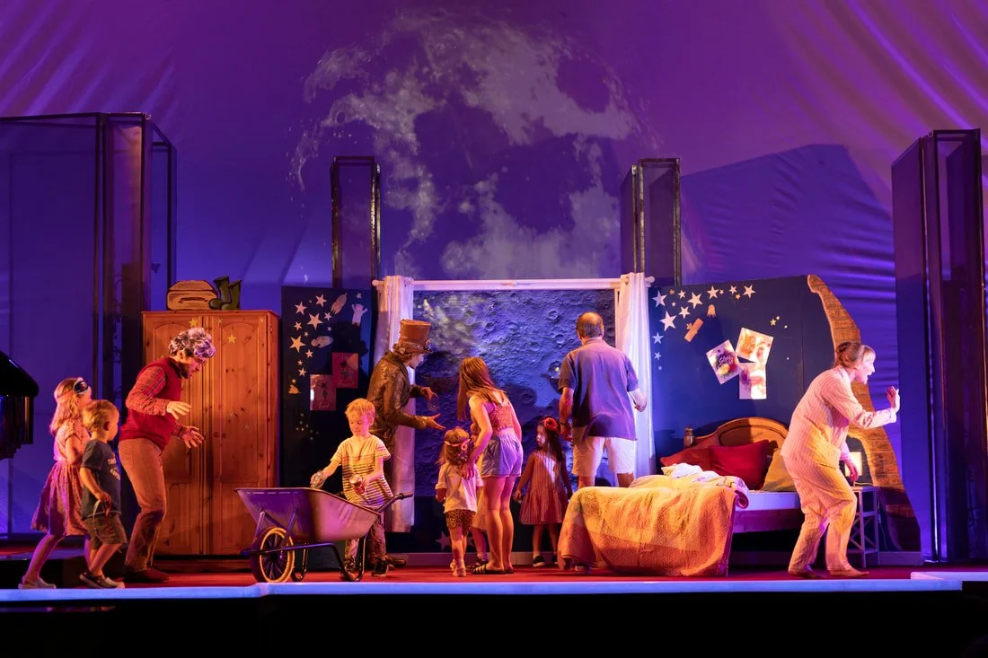 MAN IN THE MOON- ROYAL OPERA HOUSE - SET, PROPS  AND COSTUME DESIGNER- Jessie Huckin