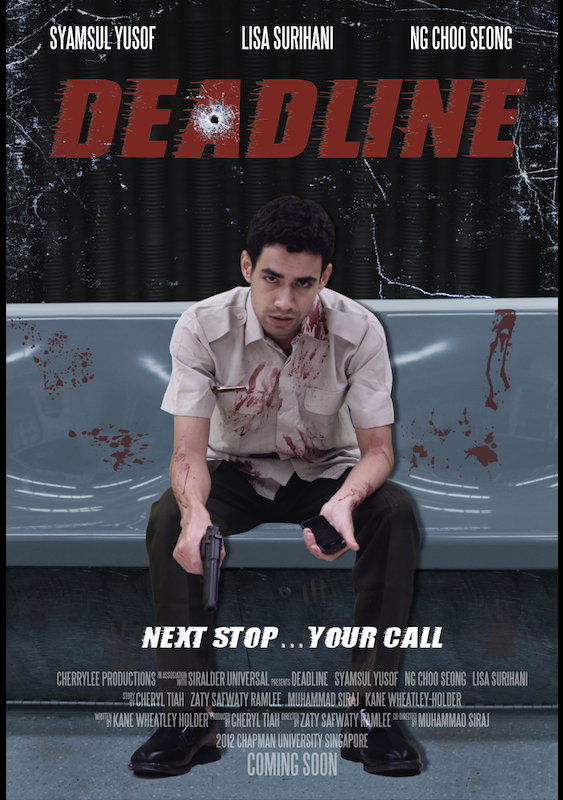 Back in University, I pitched a High Concept idea called DEADLINE -- a thriller about a clerk that has to save a carriage of people on an MRT train/train depot.