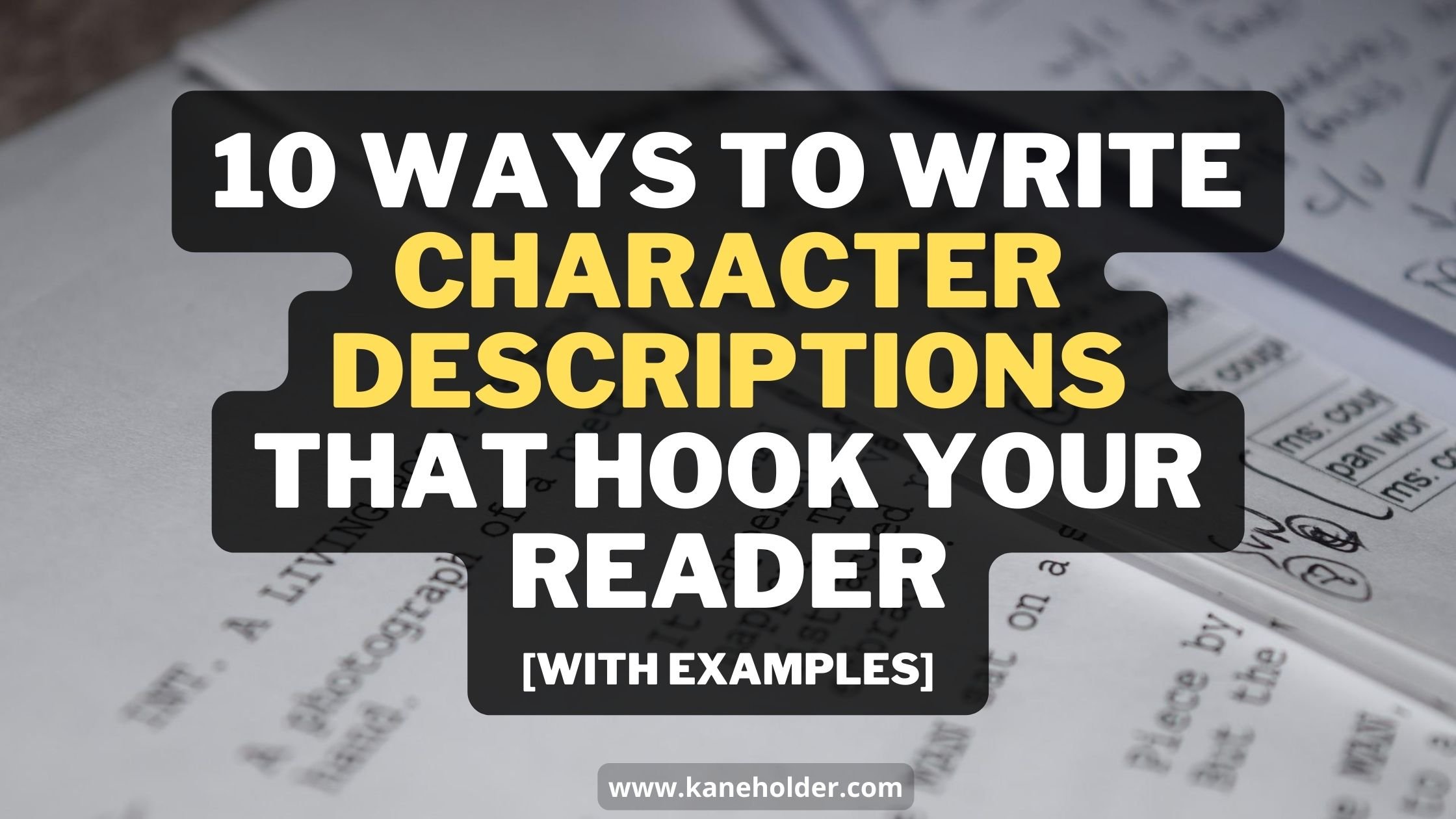 how to write a character description
