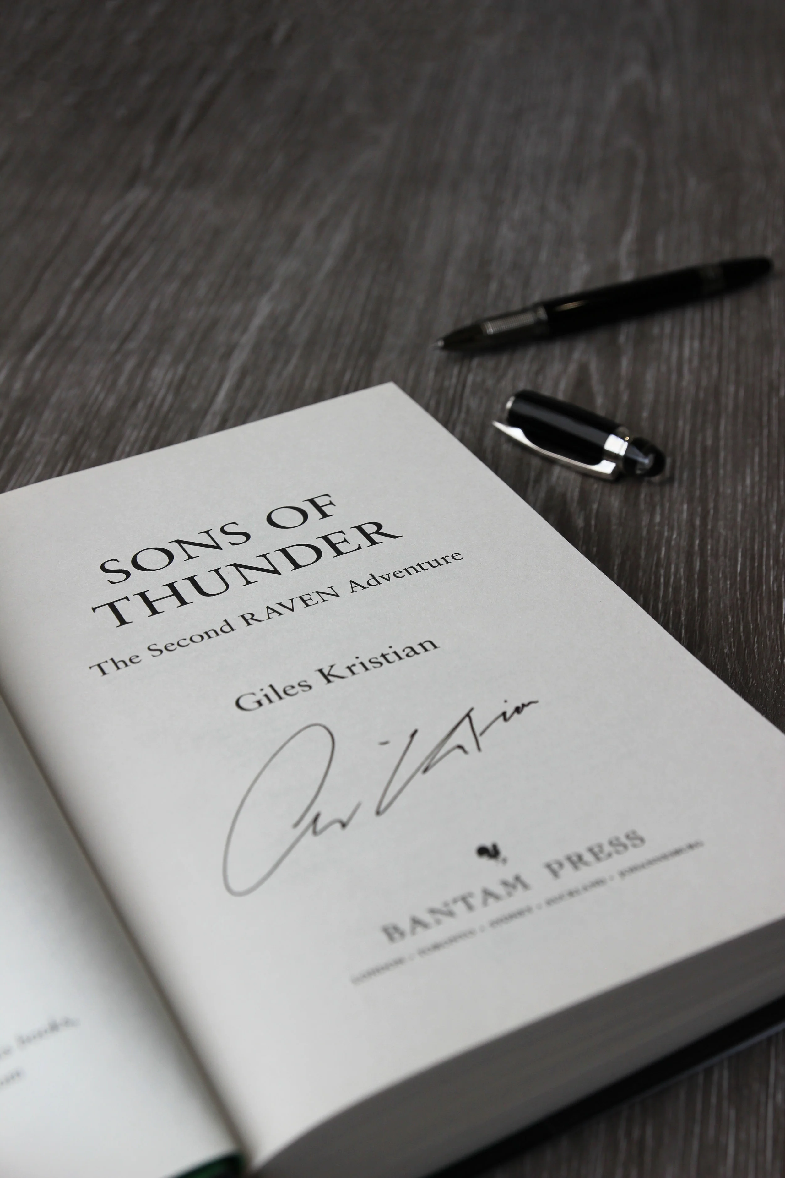 Signed rare edition Sons of Thunder By Giles Kristian