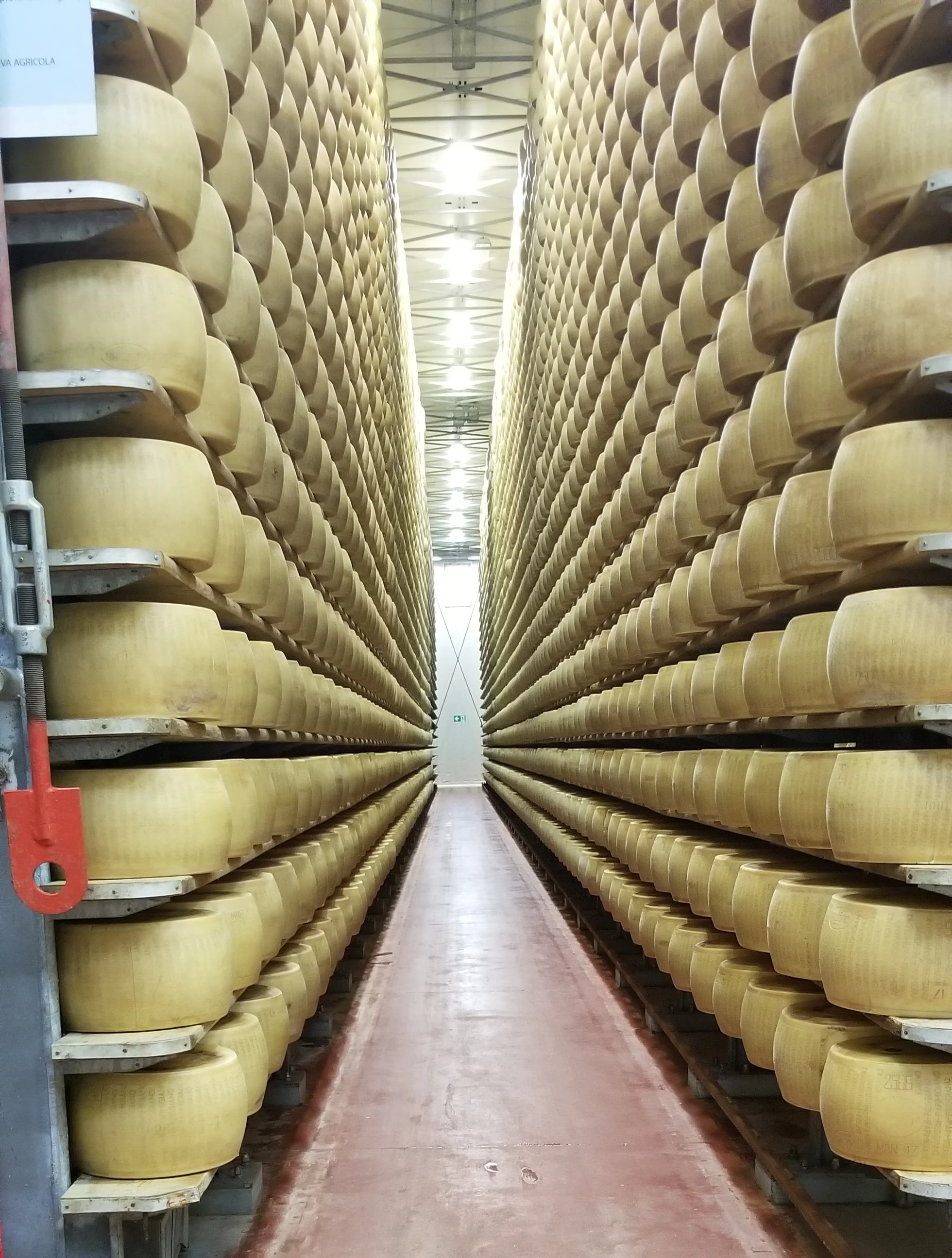 The 4 Madonne Caseificio has been rebuilt and is back to producing Parmigiano Reggiano, but imagine hundreds of thousands of these 80-pound wheels crashing to the ground. 