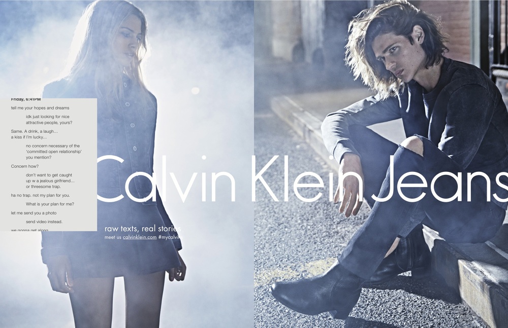 New Calvin Klein Jeans ad campaign inspired by sexting