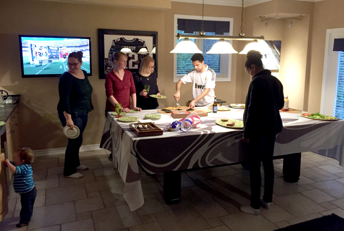 Food is a great bribe to get everyone in the same place and to stand still long enough for a picture.