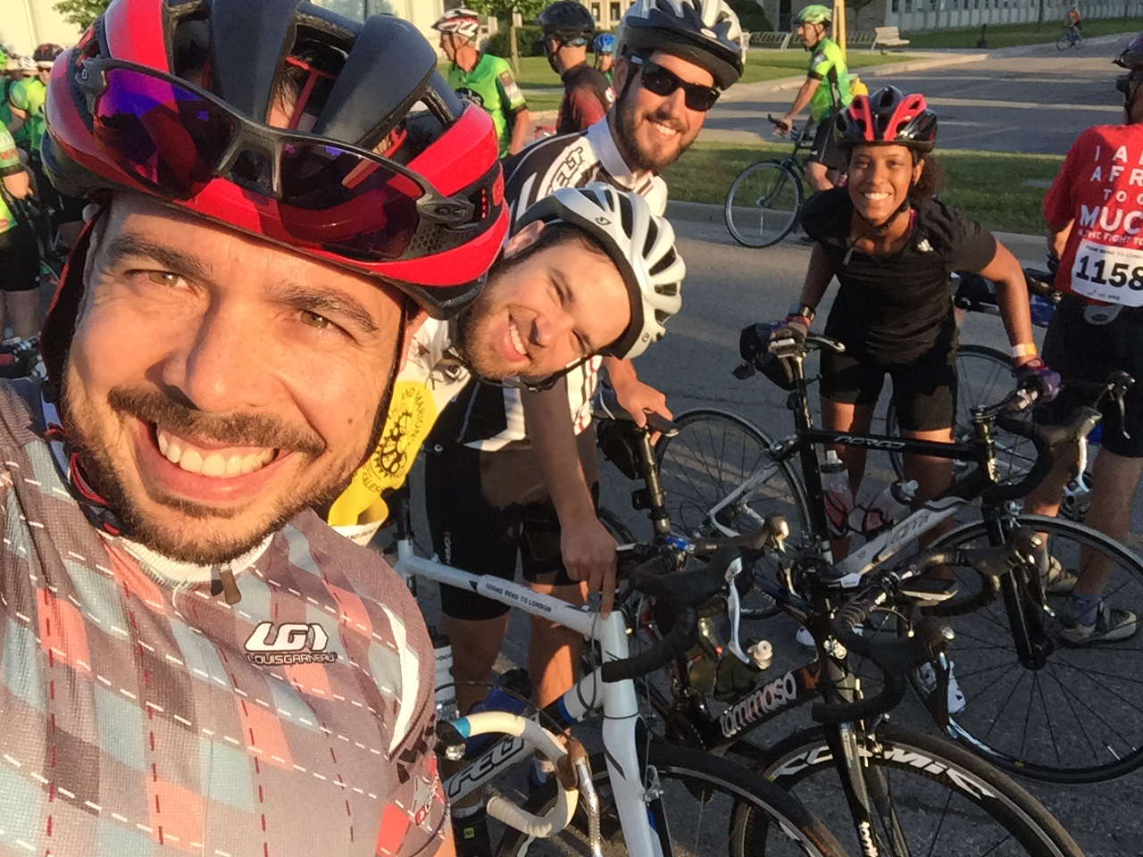 Start line, Day 2. Still smiling!