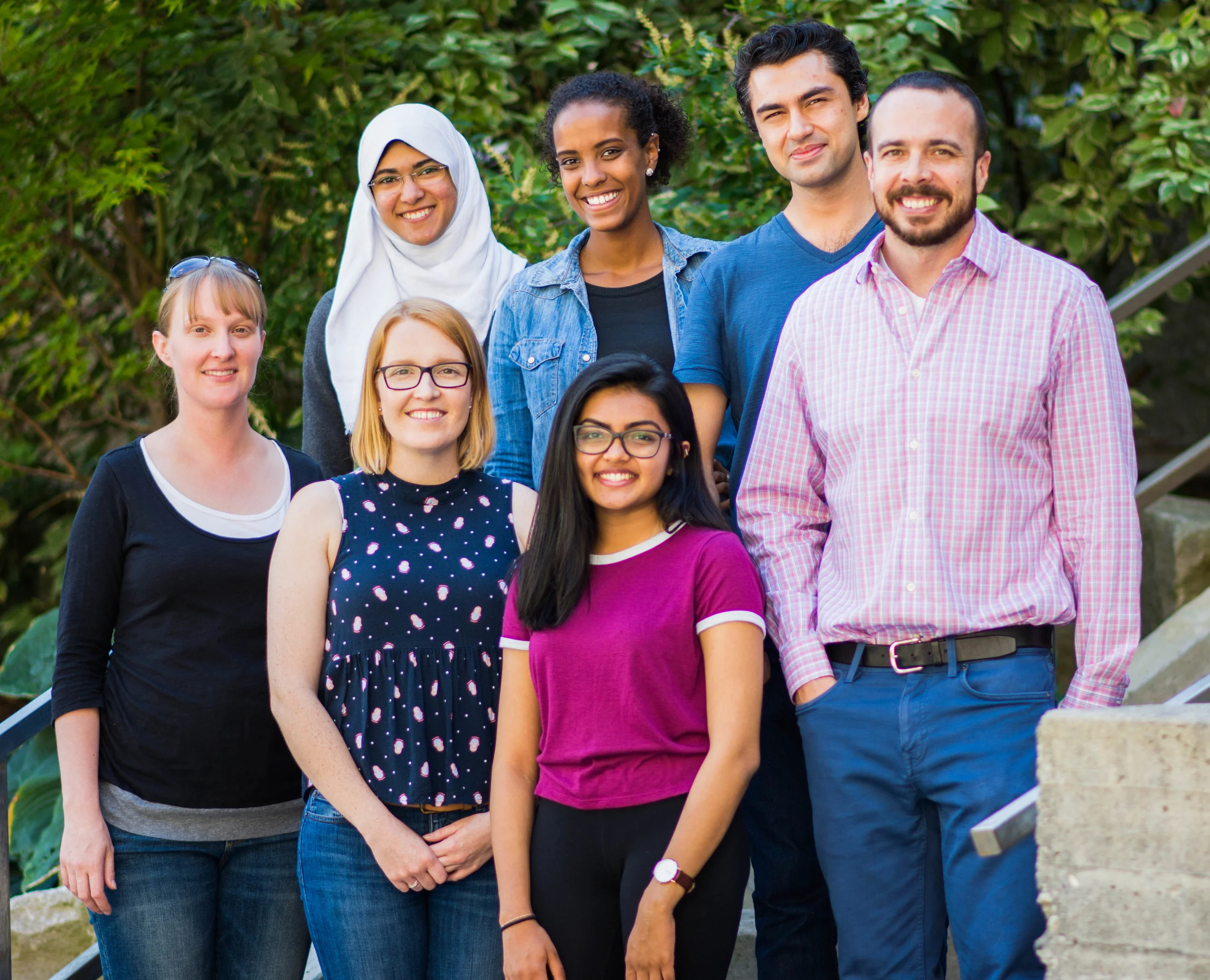 Science is a group effort! Rajiv (top row, second from the left) led the project, and Yodit (top row, second from left), Heather (Bottom row, left), and Kate (second from left) all contributed to this publication. Past undergrad Emiliano Romanchick (not in this picture) also contributed to the study and is an author on the paper. Want to be a part of the team? We’ll be looking for a new PhD and undergraduate trainees soon!