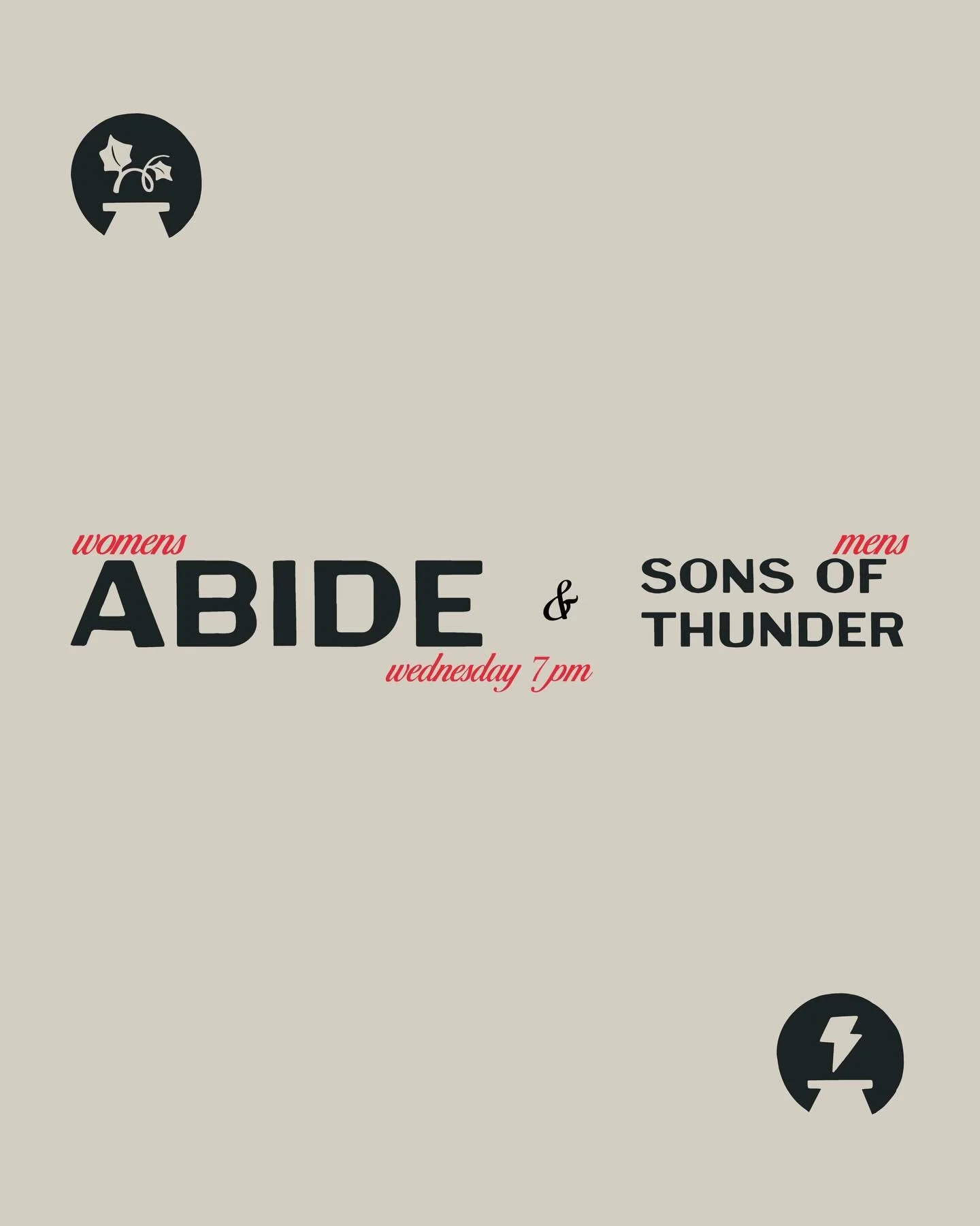 We can&rsquo;t wait for ABIDE + SOT tomorrow night! 6:30PM so we can dive in @ 7PM! All meeting at the church building - men meeting in the main sanctuary and women in the fellowship hall! Come dwell in the word and pray and seek the father together!