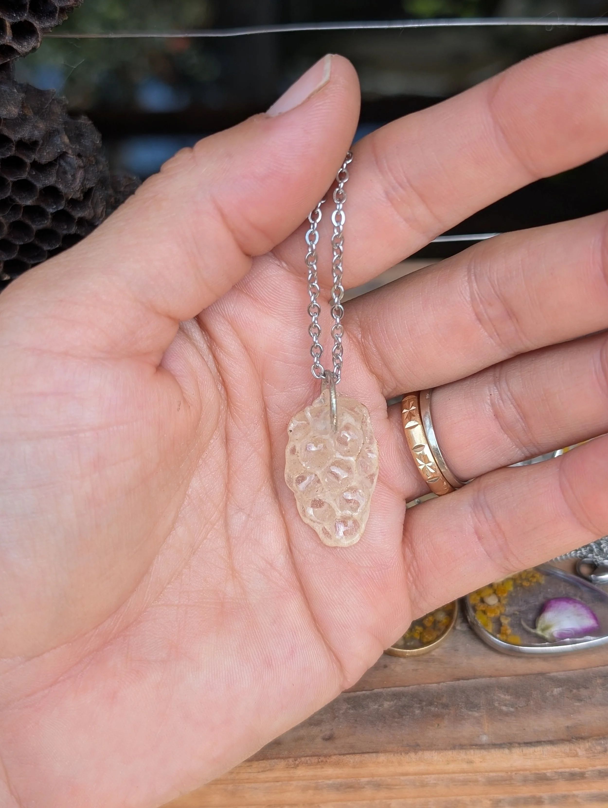 Silver Small Honeycomb Necklace