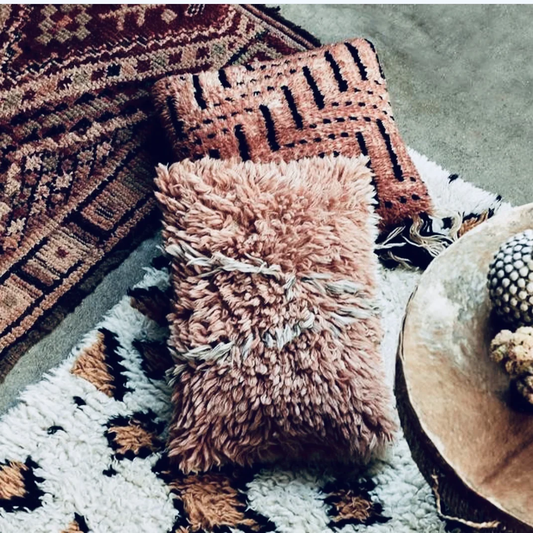 Autumnal Cushion and Rug inspo by Abigail Ahern - do check out her website or pop into her London emporium in Islington
