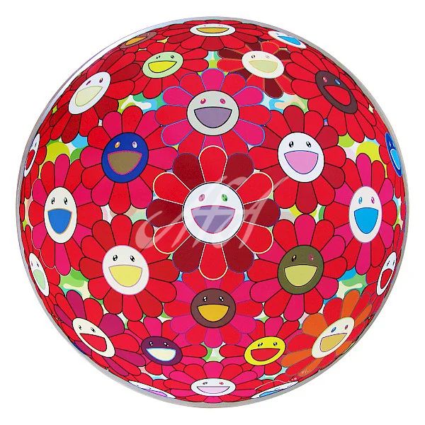 Takashi Murakami - Flower Ball 3D Red Cliff watermark.jpg