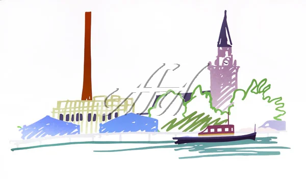 Tom Wesselmann - Thames Scene with Power Station watermark.jpg