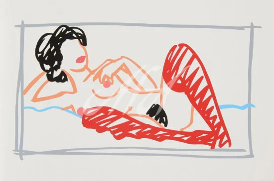 Tom Wesselmann - Fast Sketch Red-Stockinged Nude watermark.jpg