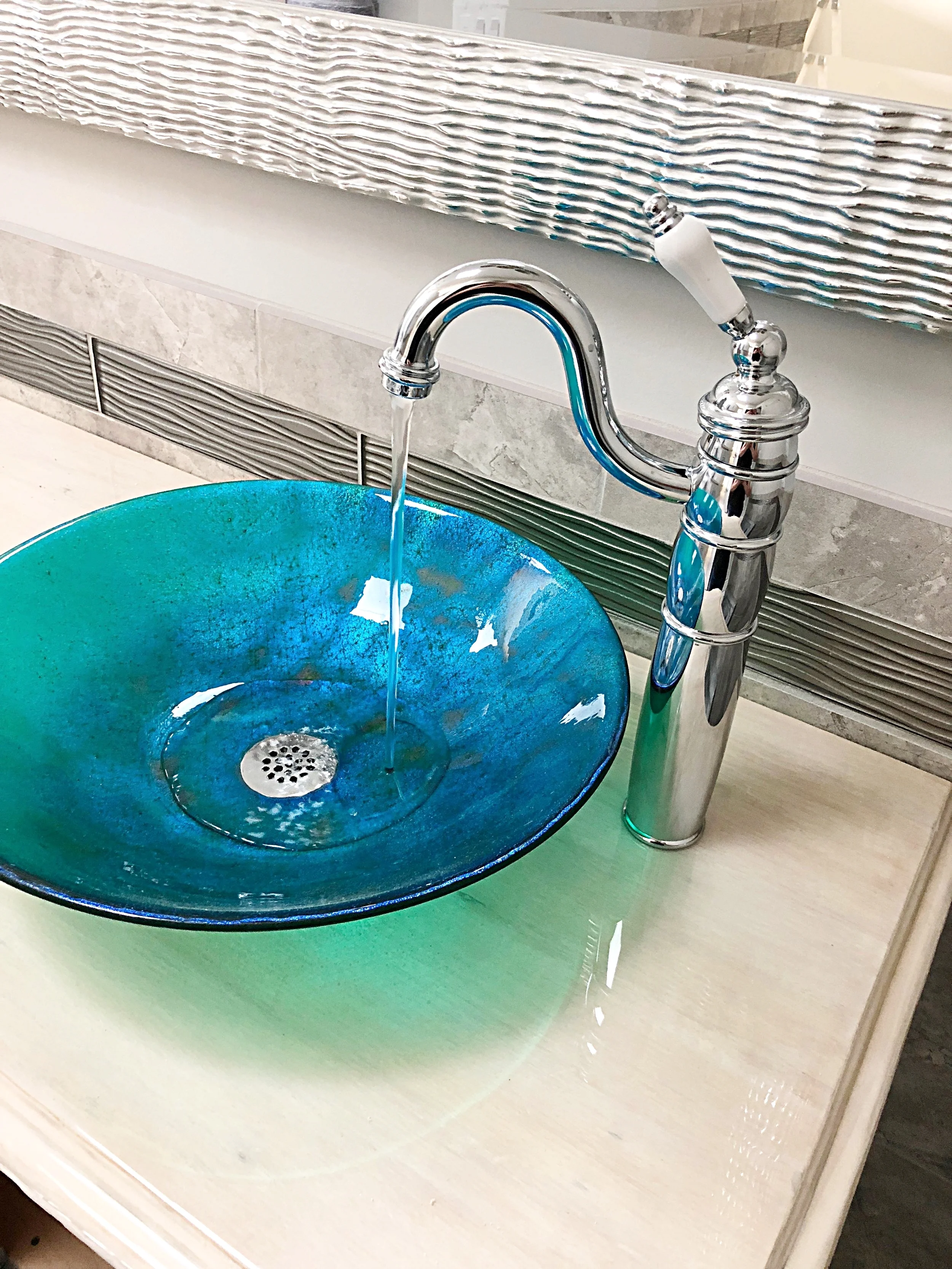 Emerald Green Dichroic Sink