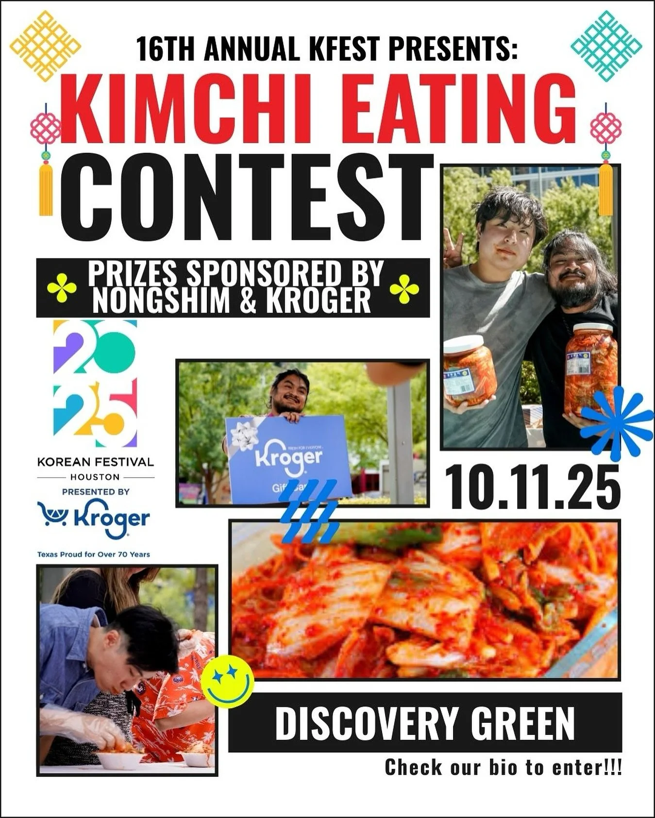 We&rsquo;re bringing the heat back! Sign up now if you think you got what it takes to conquer the Kimchi Eating Contest! 🏆✨ Prizes sponsored by Nongshim &amp; Kroger!

📅 Date: 10.11.25
📍 Discovery Green
Check our bio to enter!
.
#kfest #kfest2025 