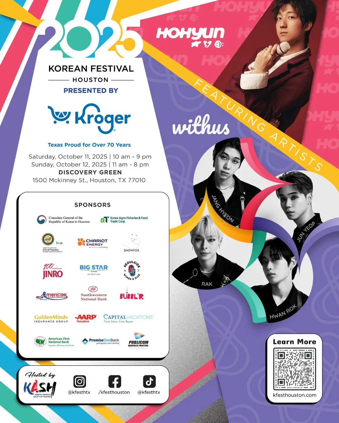 The countdown is on!! Korean Festival Houston Presented by Kroger is just around the corner! In 10 days, we&rsquo;ll transform Discovery Green into a colorful celebration of Korean culture featuring arts, delicious food, dance performances, and so mu