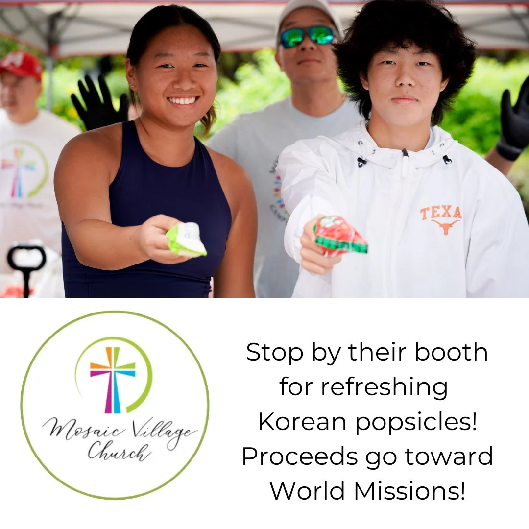 🍦Looking for a refreshing, sweet treat while you stroll through Korean Festival Presented by Kroger? Stop by the @MosaicVillageChurch tent and pick your favorite Korean popsicle!  All proceeds go towards community outreach and world missions.  That'
