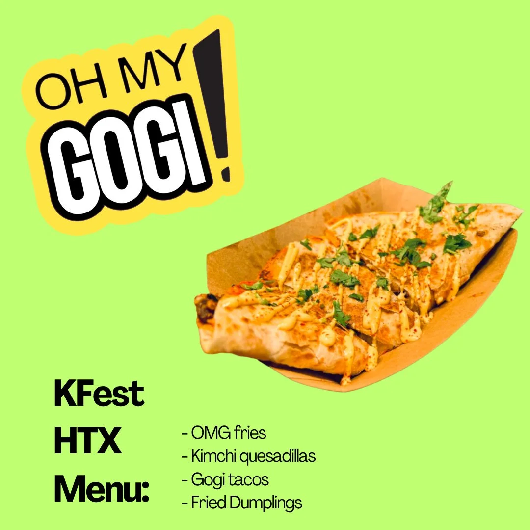 🌮KFest Vendor Alert! We bet you won't be ale to resist all the Korean-fusion dishes @ohmygogi_htx is bringing to Korean Festival Presented by Kroger!⁠
⁠
📅 Date: October 11-12, 2025⁠ ⁠
📍 Location: Discovery Green, Houston's Downtown⁠ ⁠
💲 Admission