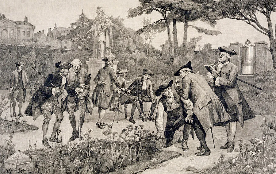 The Old Physic Garden of the Society of Apothecaries at Chelsea, 1750 (engraved by T.W. Lascelles)—the open-air laboratory for Master Apothecaries and their apprentices. The garden can be visited to this day .