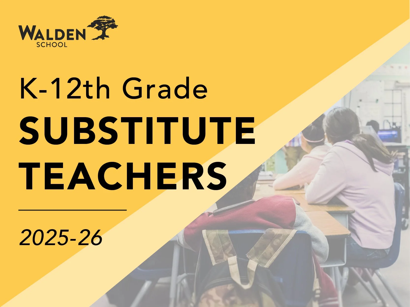 📚✨ Walden is looking for Substitute Teachers! ✨📚

Substitute teachers play an important role in our community&mdash;helping students learn, keeping classrooms running smoothly, and bringing energy and care when regular teachers are away. 🌟

If you