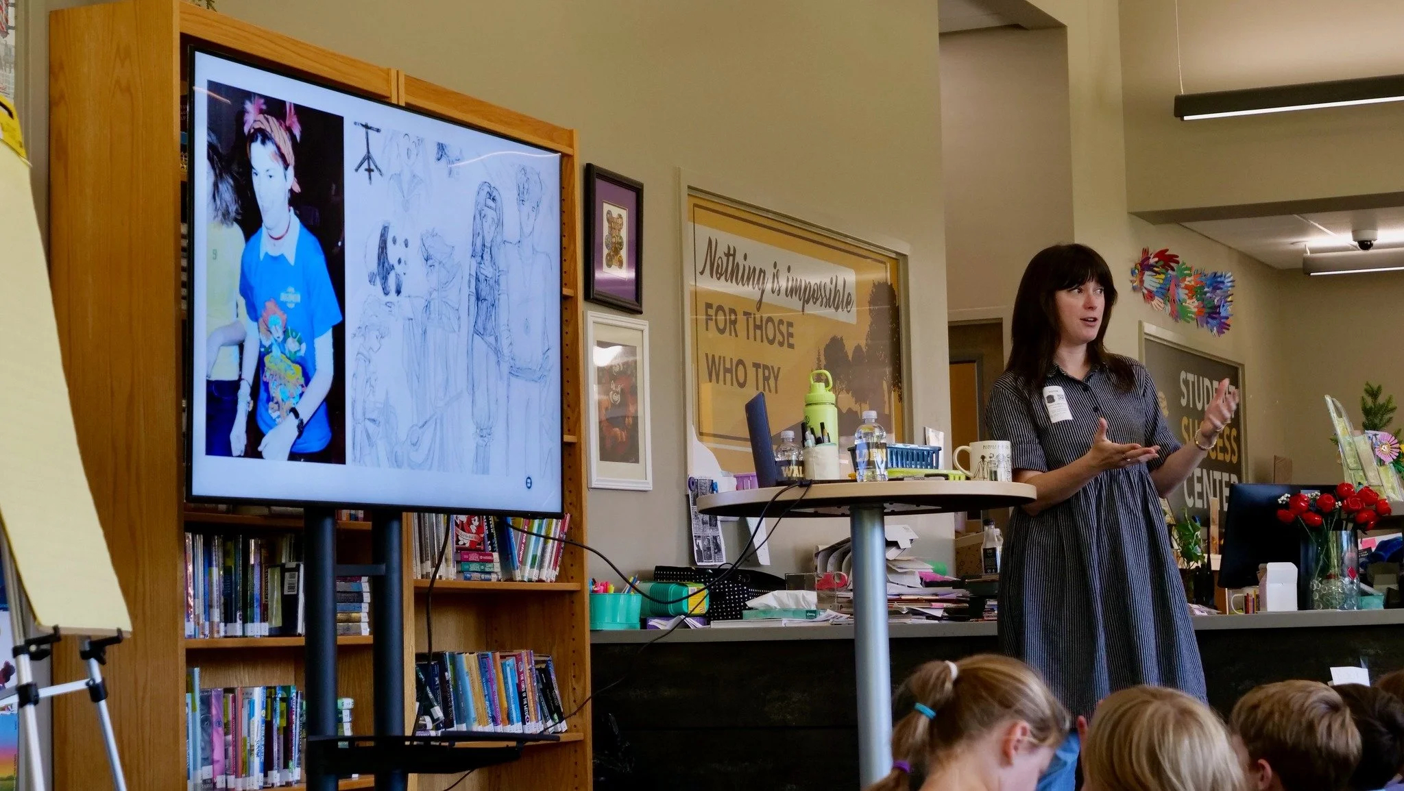📚 In partnership with Carmichael's Bookstore, we were thrilled to welcome guest author and graphic novelist Sarah Sax to campus! ✨

She shared an inspiring presentation about the creative process and behind-the-scenes secrets of being a professional