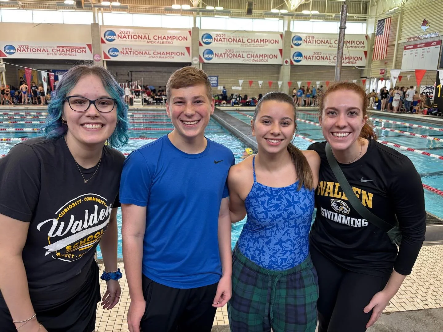 Congratulations to the Walden Wolverines swim team for a strong showing at the Fern Creek Battle of the Swamp meet at UofL. 🏊🏊&zwj;♀️

We are celebrating two impressive Personal Records:

Josh B.: 50 Freestyle time of 29.96 seconds

Grace G.: 50 Ba