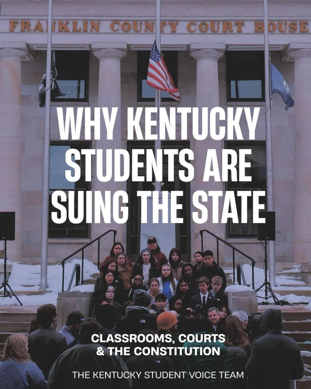 History in the making! ⚖️✨ A huge shoutout to Junior Caroline Keith and Senior Zo&euml; Newsome, who are featured on the cover of the newly released book, "Why Kentucky Students Are Suing the State." It&rsquo;s been one year since these stu