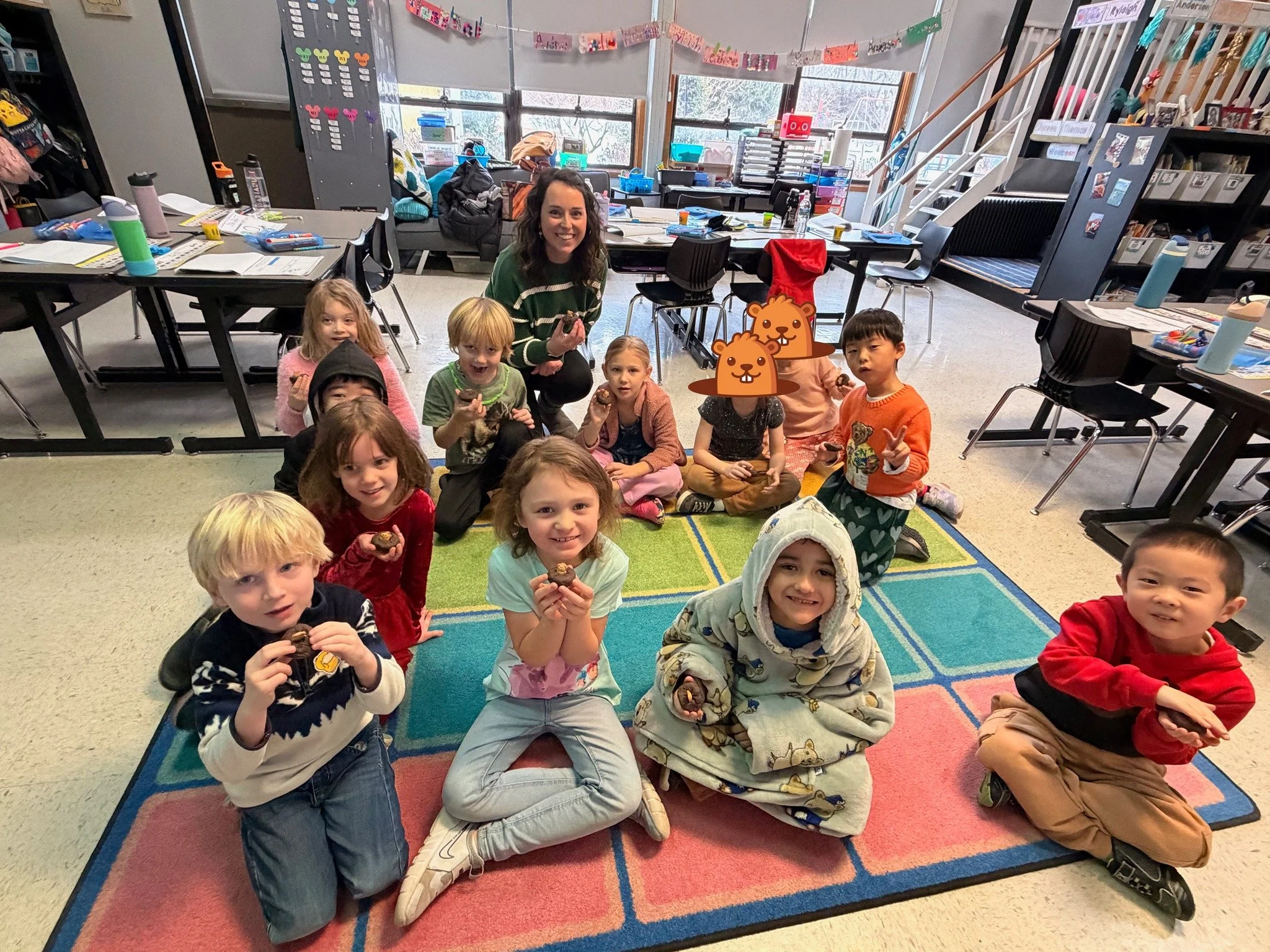 Happy Groundhog Day from our cozy Kindergarten classroom to yours! ✨ We heard Punxsutawney Phil saw his shadow...get ready for six more weeks of winter! Our students celebrated the day with baked treats. #gowalden #waldenlowerschool #groundhogday2026