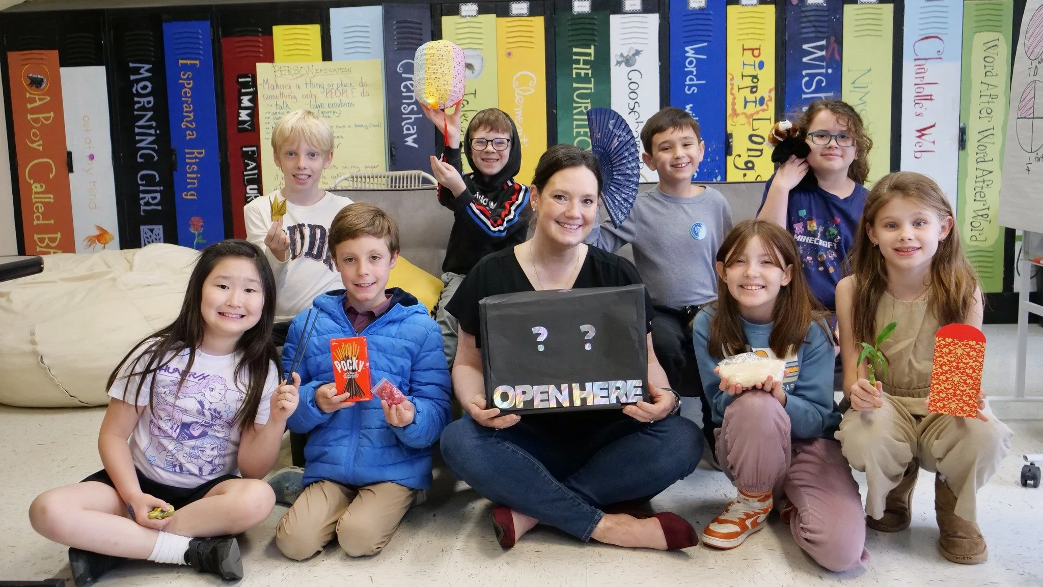 Our 3rd Graders kicked off their next unit of study with a surprise blind box activity led by Ms. Exeler and Ms. Bledsoe! Students pulled mystery items from the box&mdash;bamboo, rice, a red panda, a jade elephant, Pocky, a lantern, and more. Each ma