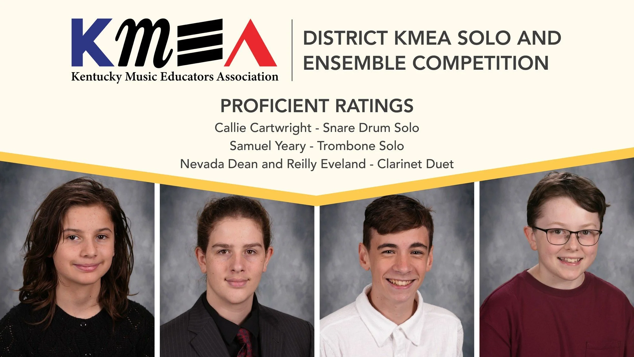🎶🏅 Walden musicians shine at District KMEA! On Saturday, February 28, four Walden students proudly represented our school at the District Kentucky Music Educators Association Solo &amp; Ensemble Assessment. Each student prepared a solo or duet and 