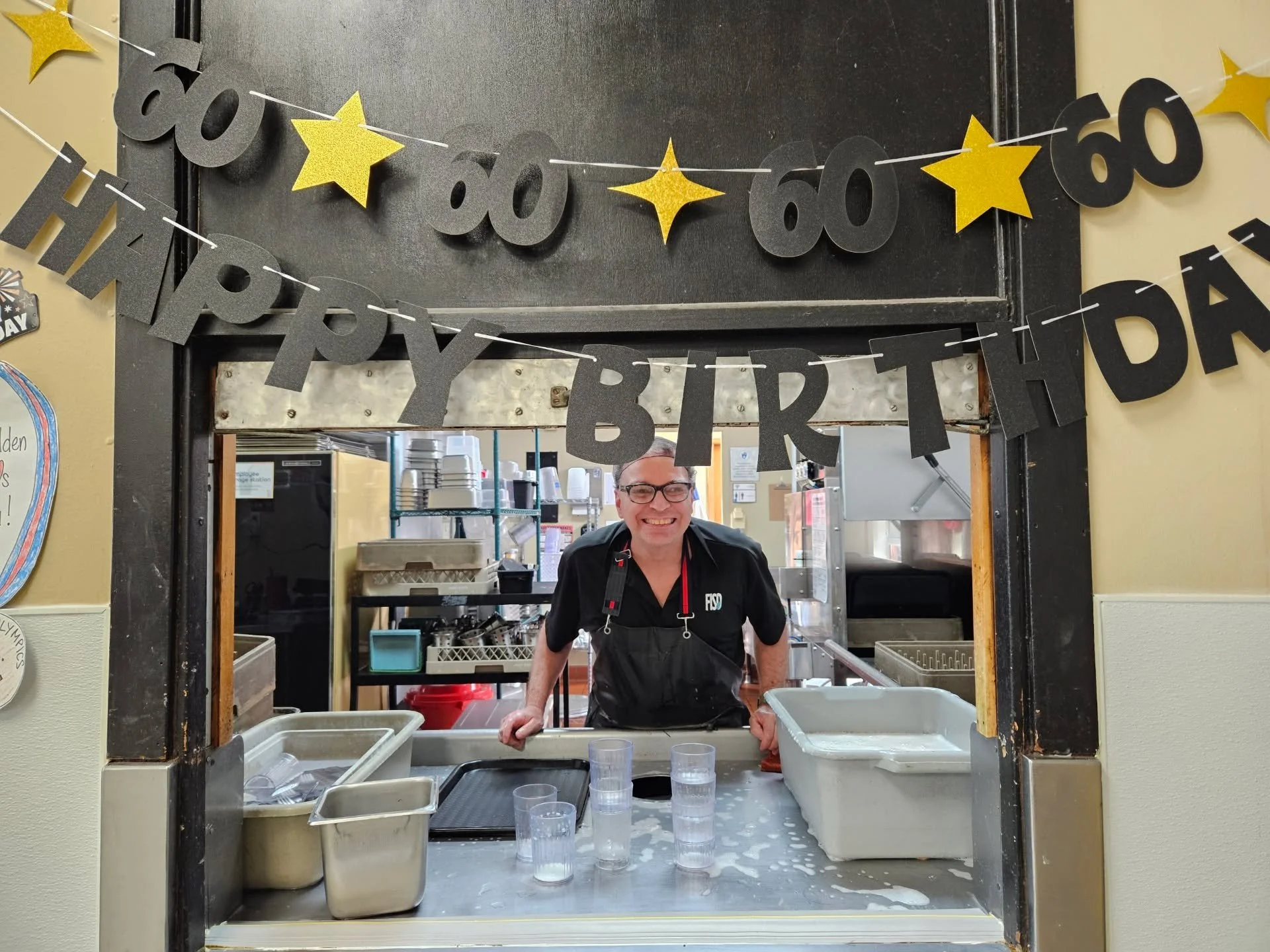 🎉🎂 Happy 60th Birthday, Rick! Thank you for brightening our days at lunch and bringing so many smiles to our community. 🖤💛 #happybirthday #gowalden