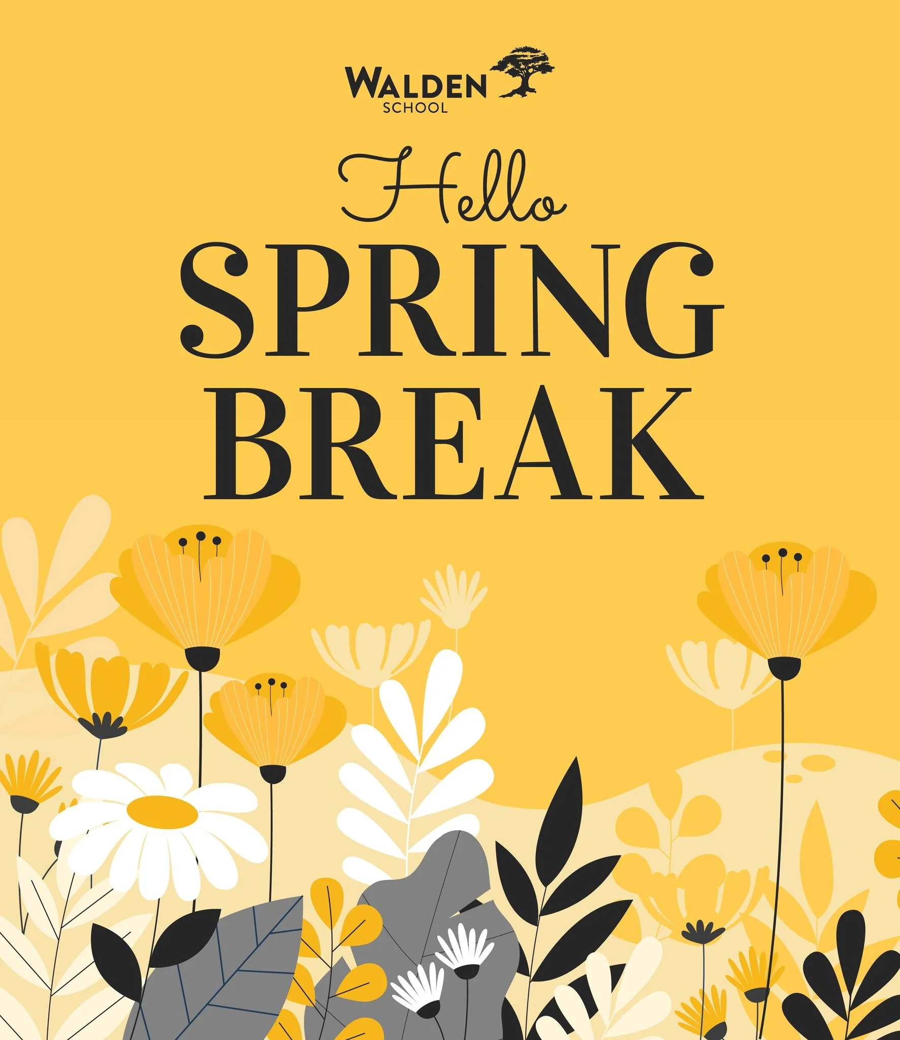 Happy Spring Break! 🌸

Walden School will be on Spring Break from April 6&ndash;10. Classes will resume on Monday, April 13.

Wishing everyone a wonderful, restful, and fun-filled break! ☀️ #WaldenSchool #LouisvilleKY #SpringBreak