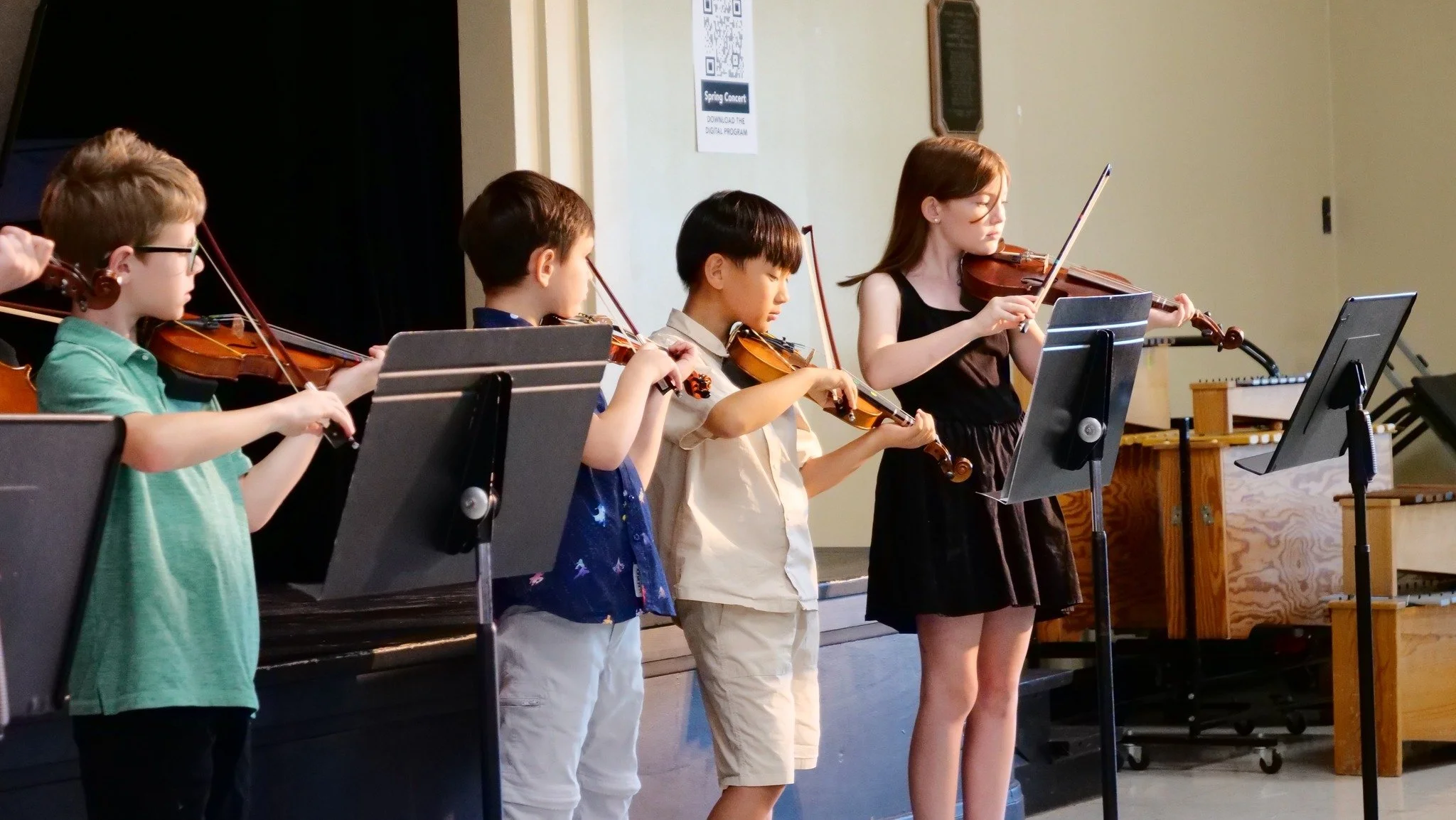 Thank you to everyone who attended our Spring Concert! 🎶

Bravo to the 4th Grade Recorder and Orff Ensemble, the Presto! and Vivace! Strings, and the Middle School Bands for their wonderful performances.

A special shout out to music teacher and ban