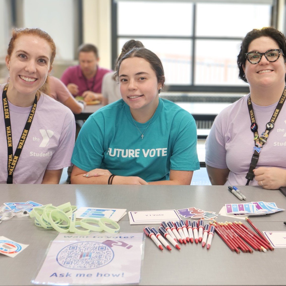 National Voter Registration Day at Walden! Today, the Walden Student-Y hosted a voter registration drive, helping students and staff get ready to make their voices heard.

25% of the senior class is now registered to vote &mdash; including all 7 elig