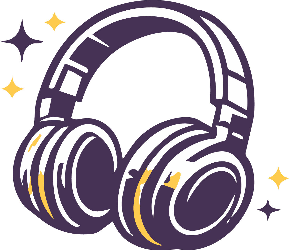 ��ɫ���� Moves headphones illustration
