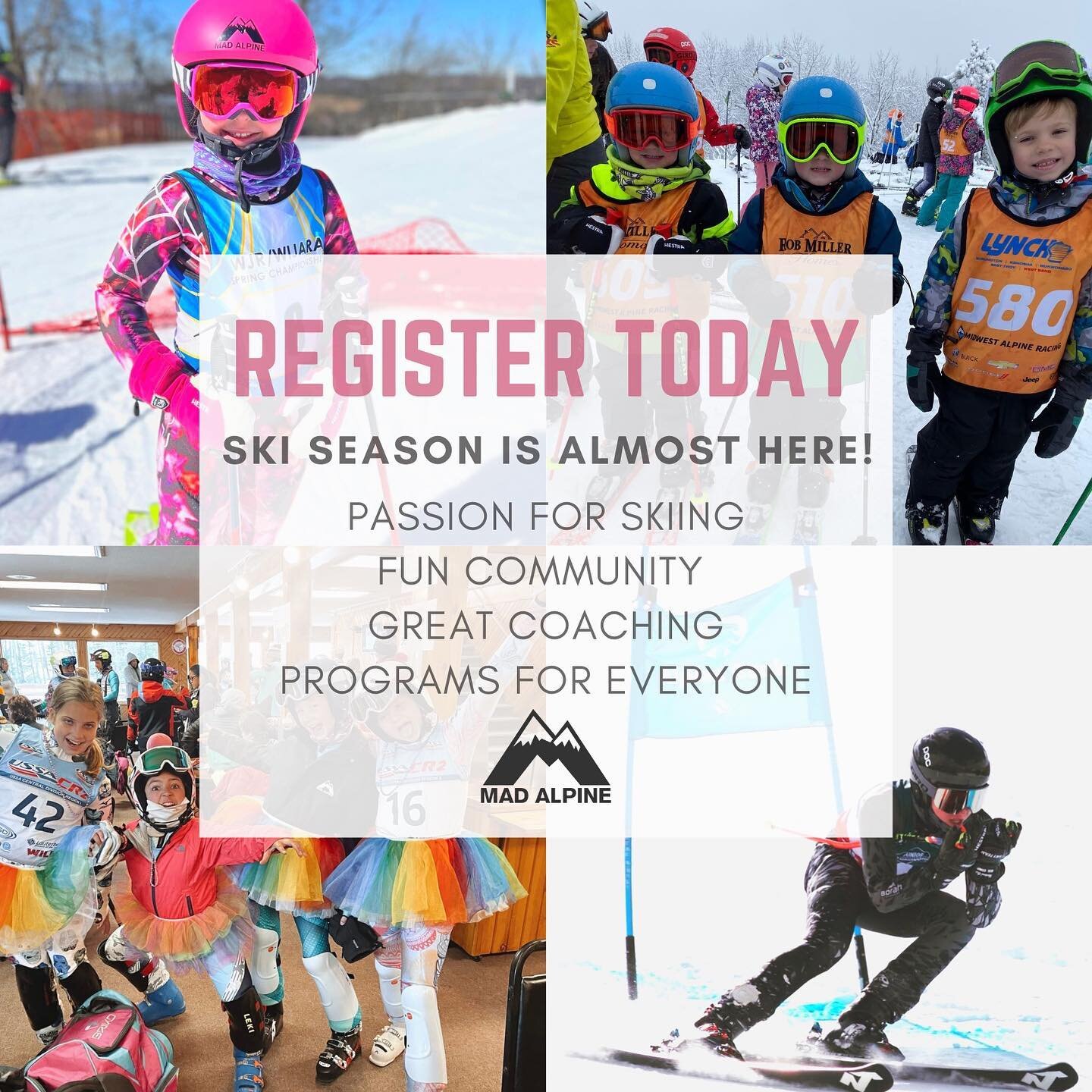 Registration is now open for the 2022-2023 ski season with Mad Alpine! Sign up to secure your spot as many programs will fill up. We look forward to sharing our love for this amazing sport with you this season!