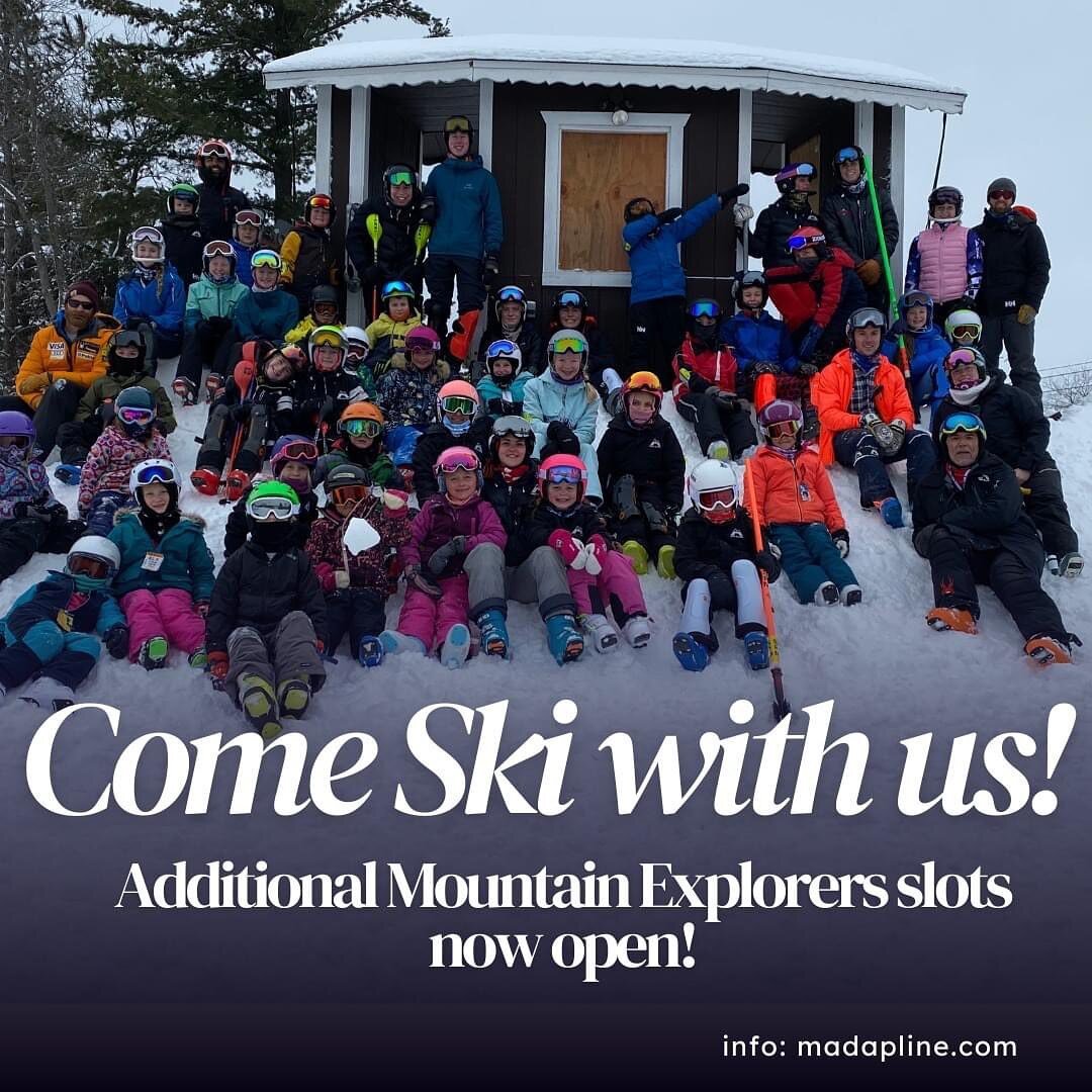 Exciting news! We have opened additional Mountain Explorers session for the 2023 ski season. Mountain Explorers is a great way young skiers to meet new friends, further their skiing skills and get a tase of ski racing. Please visit madalpine.com for 