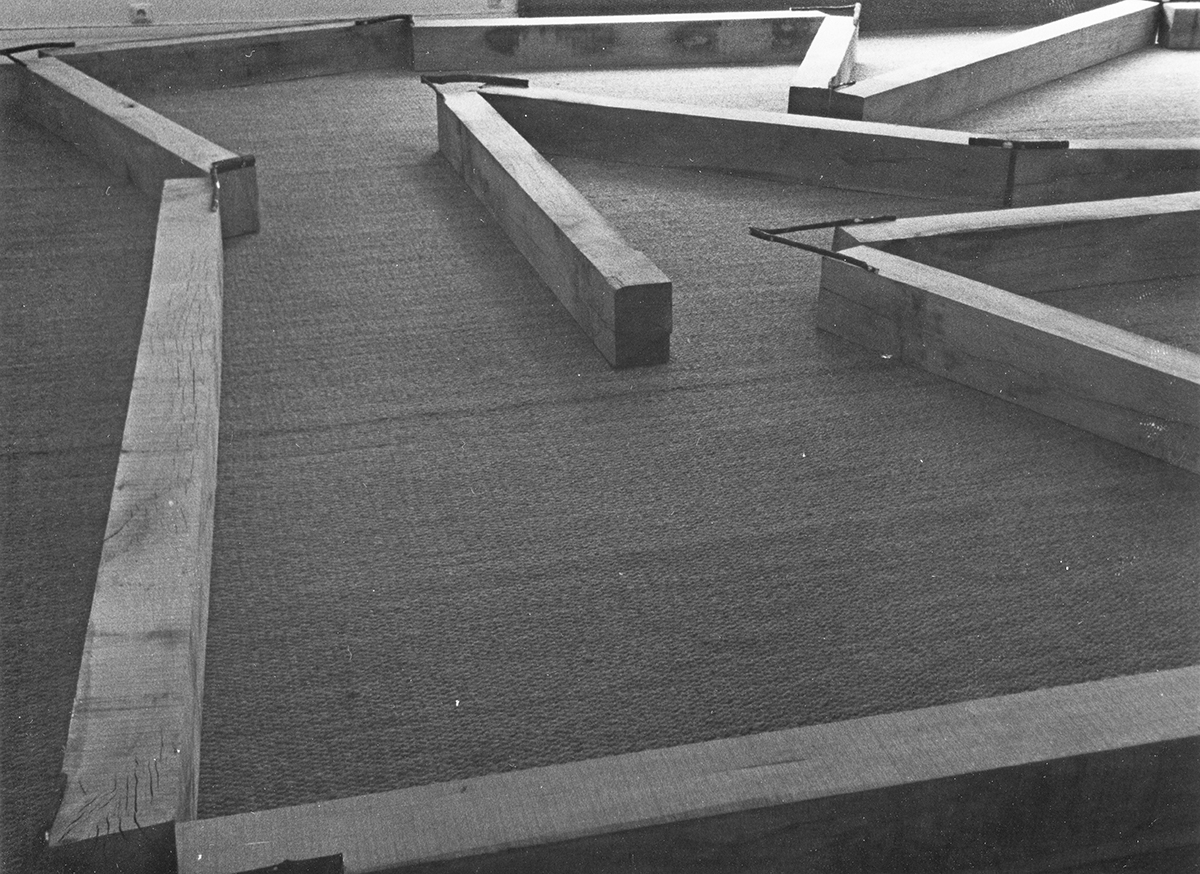 Contorted Positioning , 1982 曲位 ( Kyokui ) Wood, twigs Dimensions variable Installation view, Galerie Baudoin Lebon, Paris, 1982 Courtesy Tokyo Gallery + BTAP
