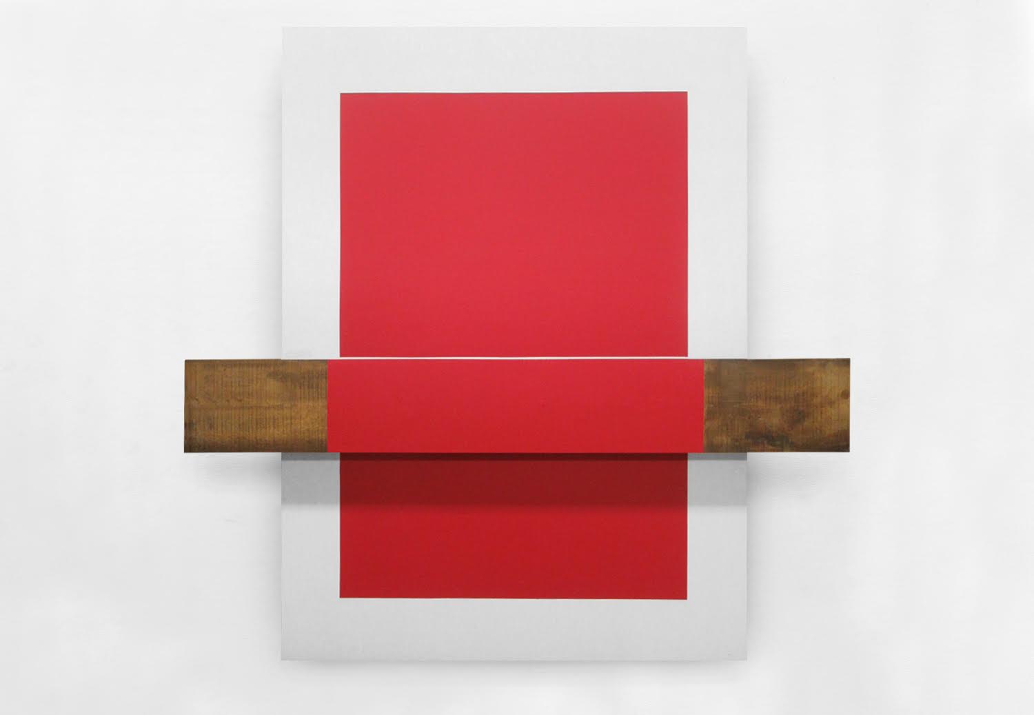 Scene of Elapsed Cause , 2017 Wood, paint 70 7/8 x 70 1/16 x 7 7/8 inches