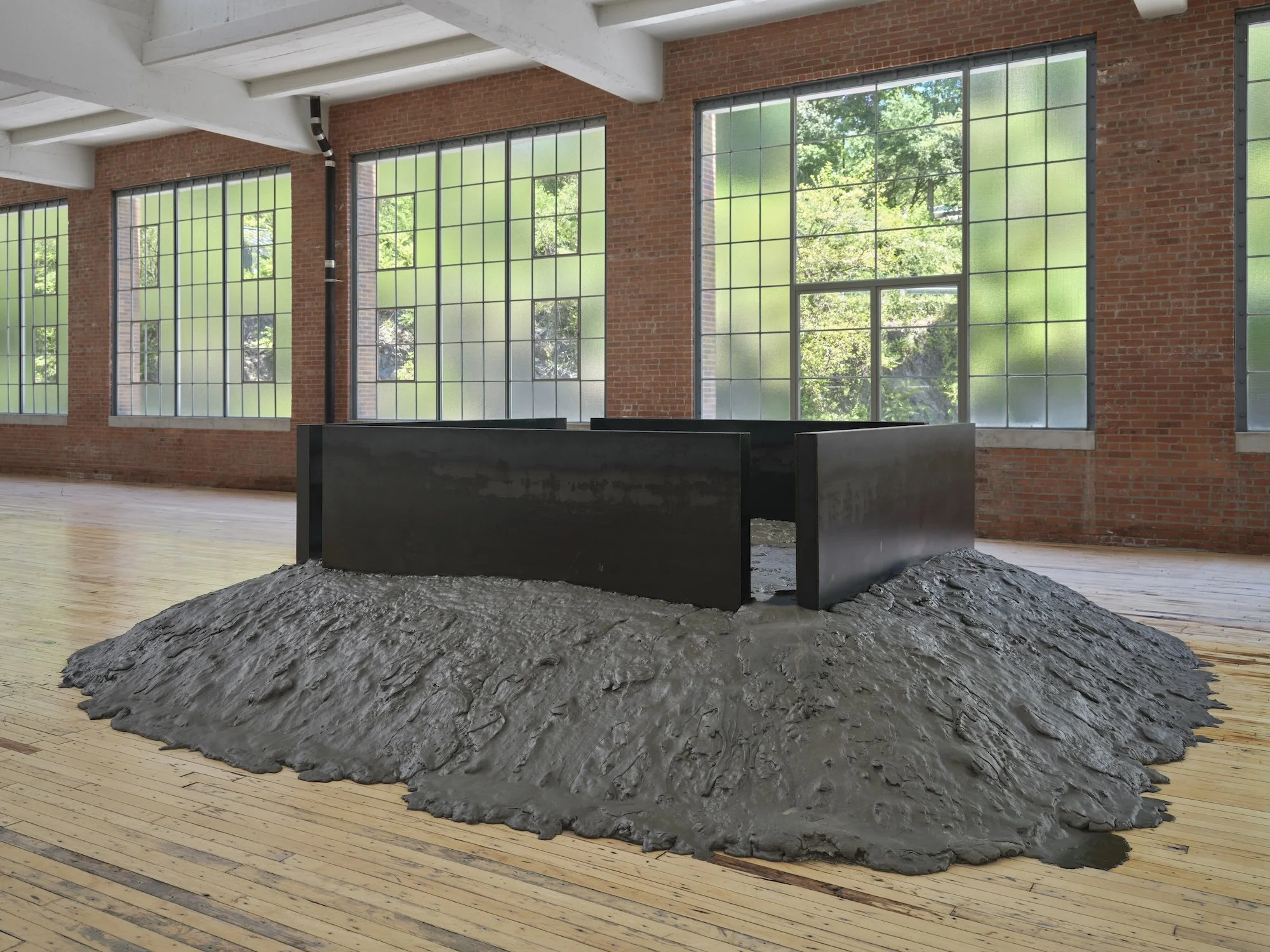 Soft Concrete , 1970/2025. Installation view at Dia Beacon, New York, 2025. Photo: Don Stahl.