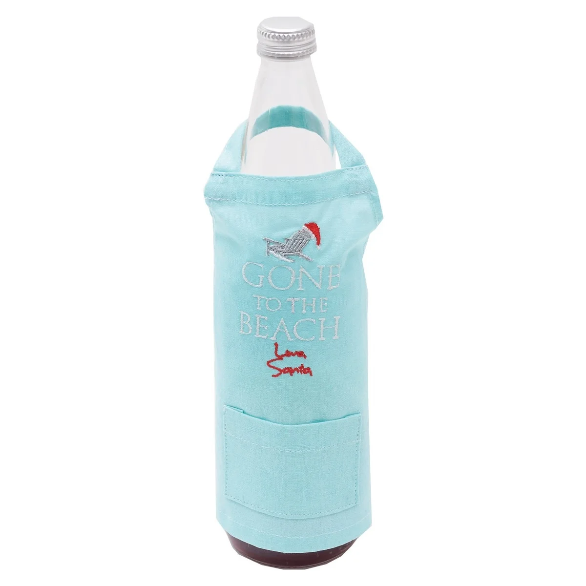 Gone to the beach wine bottle apron.jpg