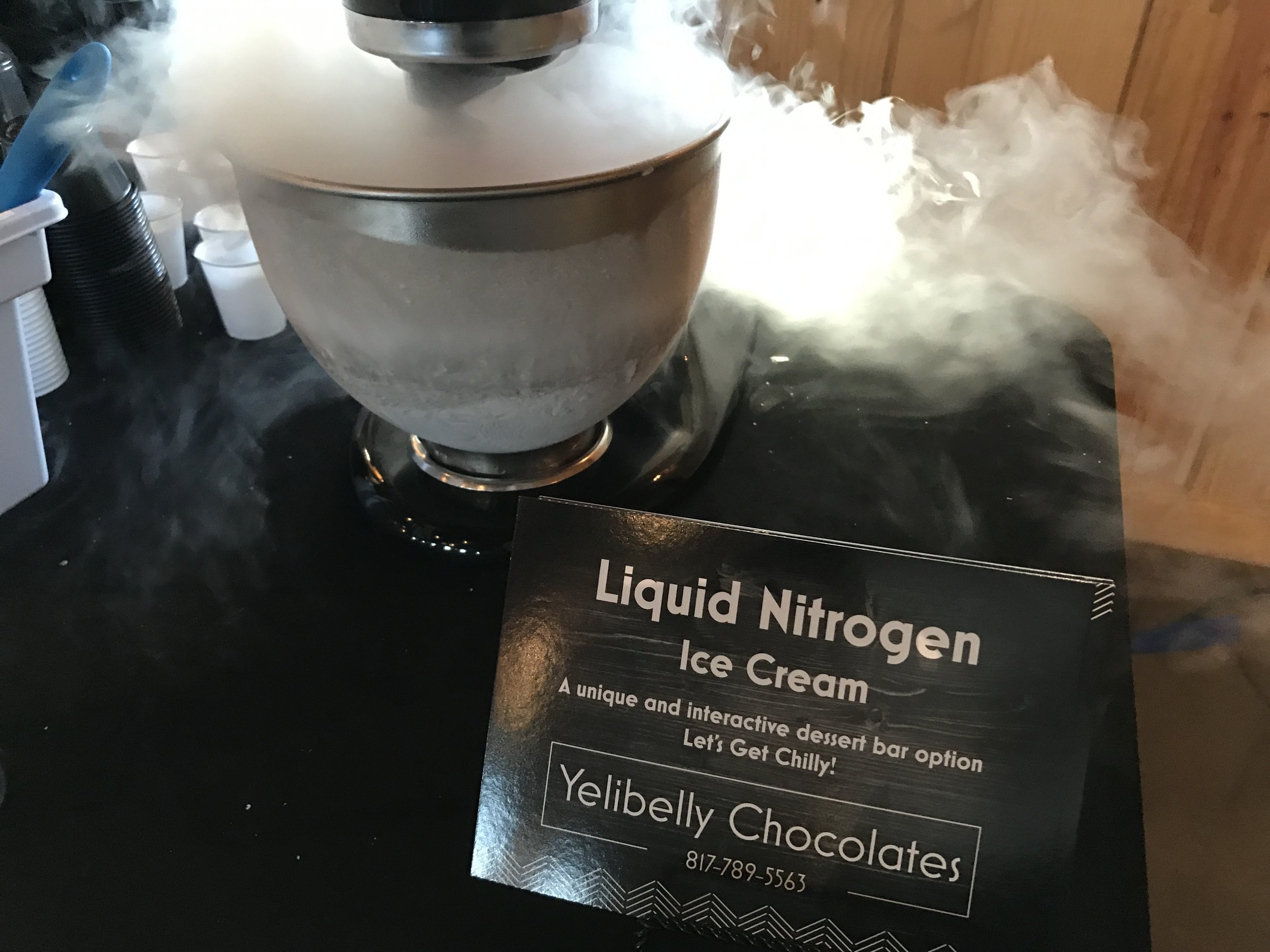 Liquid Nitrogen Ice Cream Catering • Dallas, TX • Yelibelly Chocolates