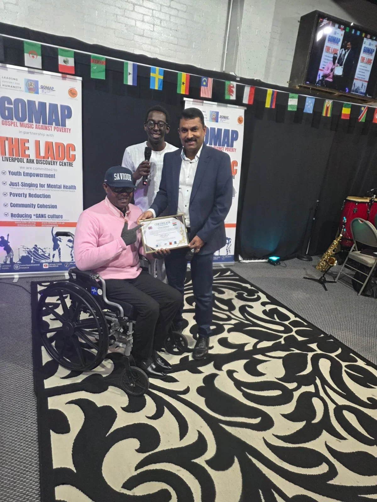 Titus Joseph with AJ Falana and MC