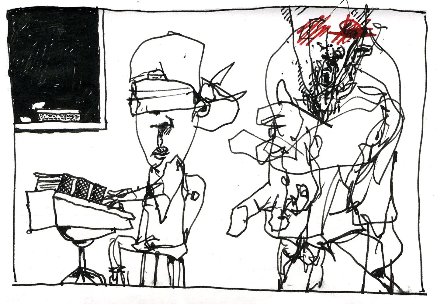 As an artist I often feel torn between loose drawings and tight drawings, Gestural versus Deliberate. The marriage of the two is a constant carrot on the end of a constant stick…