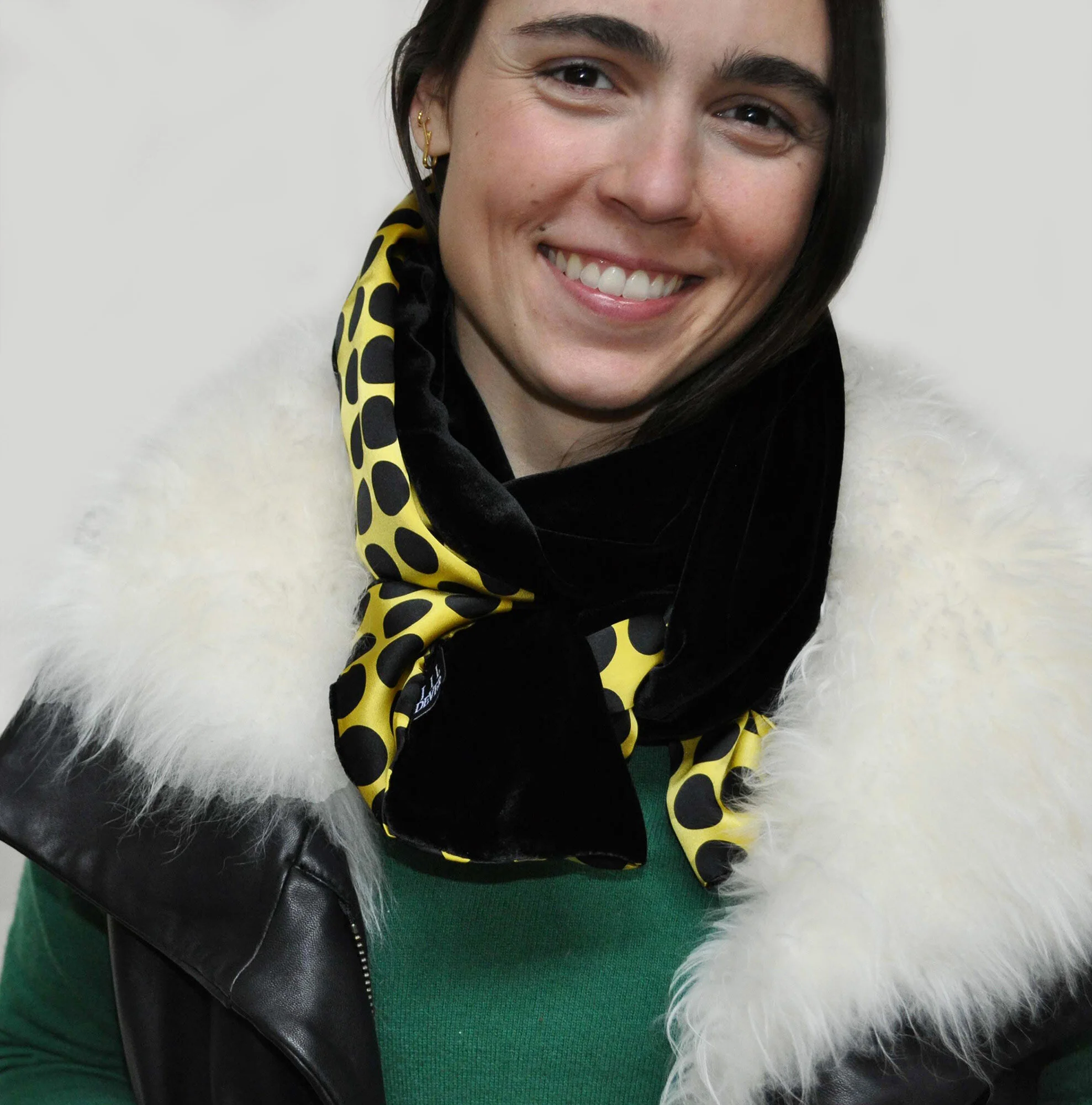 yellow black scarf