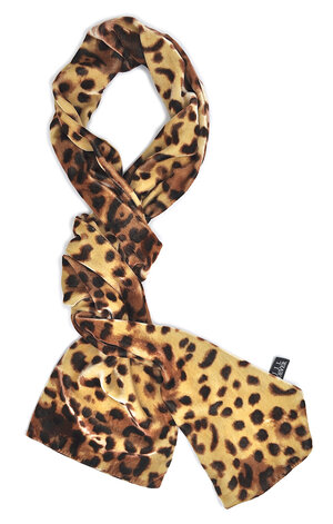 Plush Leopard Print Velvet Reversible Unisex Scarf