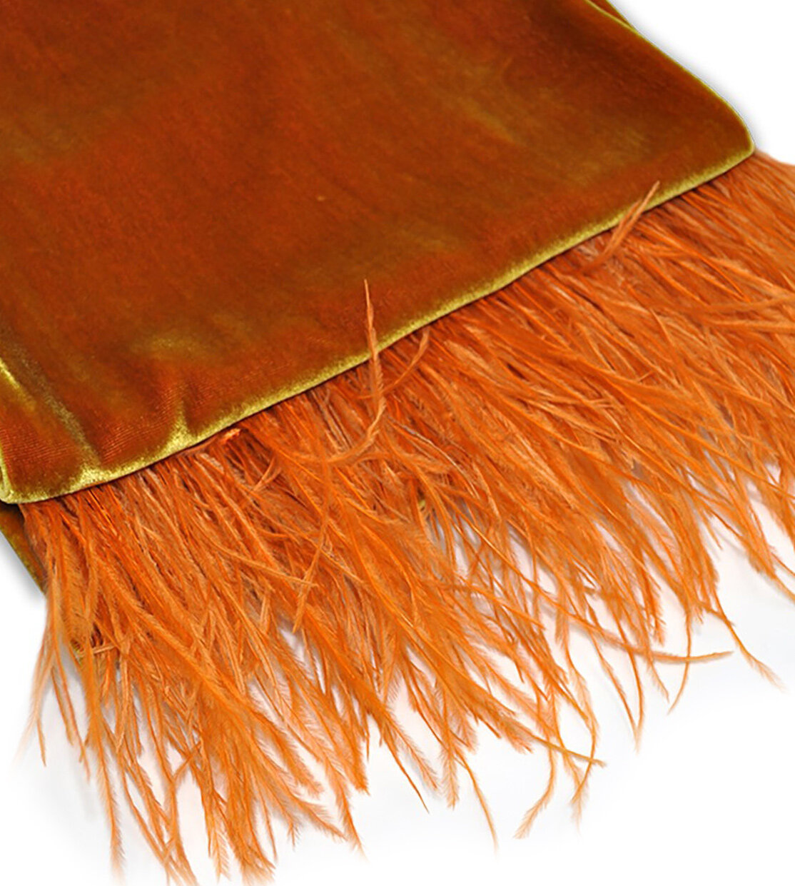 Pine Muffler Spice Velvet with Orange Ostrich