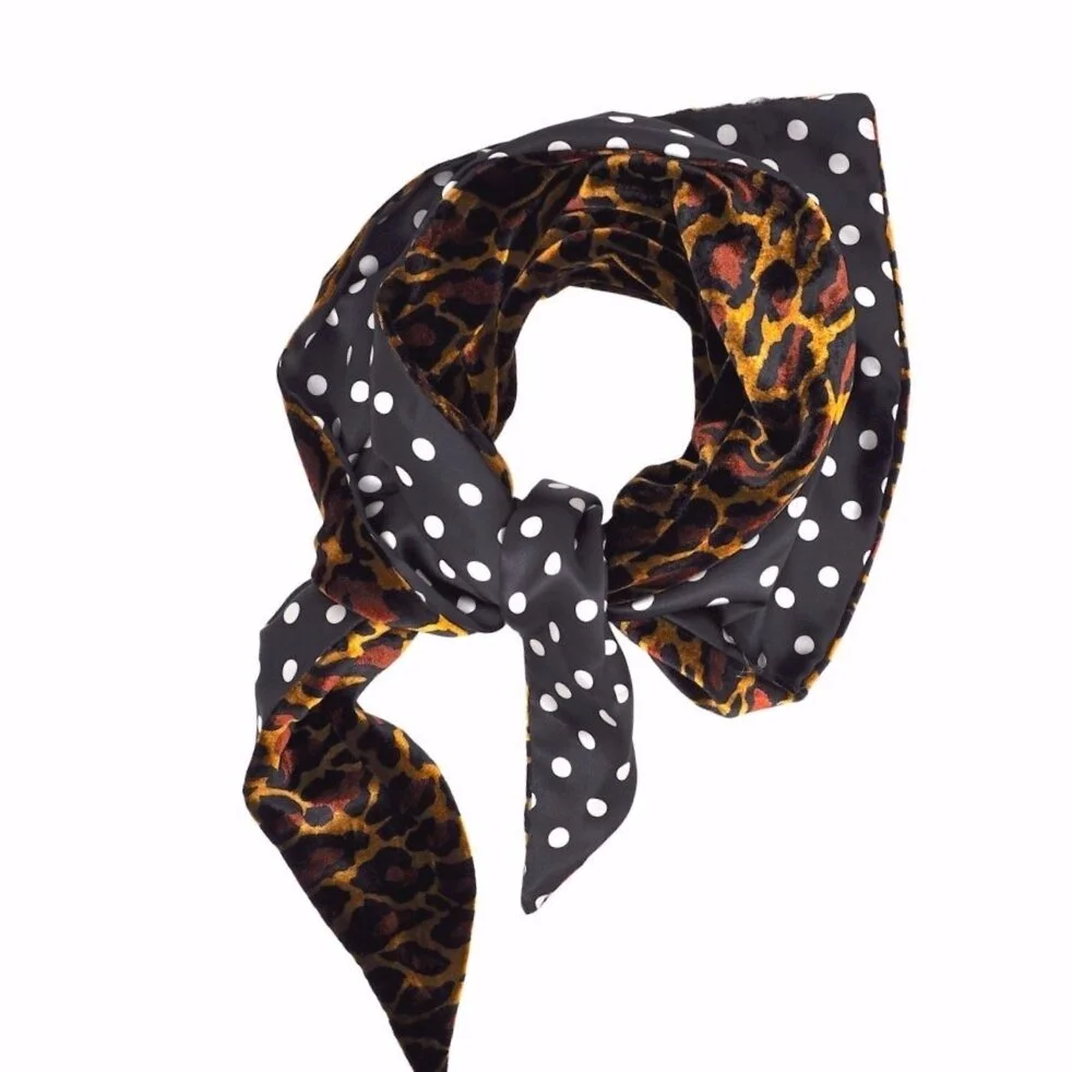 Bleecker Velvet Animal Print with Dot Silk Shawl