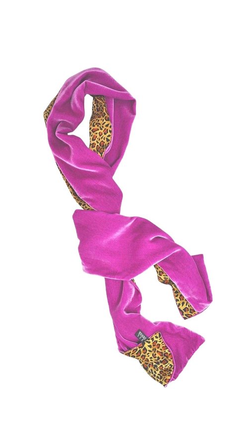 Leopard Silk Scarf - Pink – Shiver + Duke