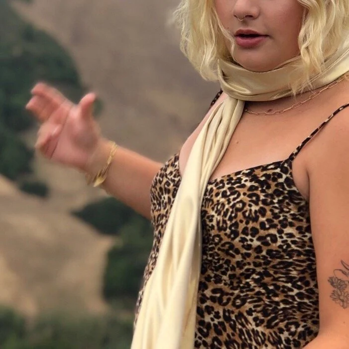 Broadway Oblong in gold and white silk lame |  Scarf, head wrap and accessory |  Jil Dever | Luxury Designer Fashion