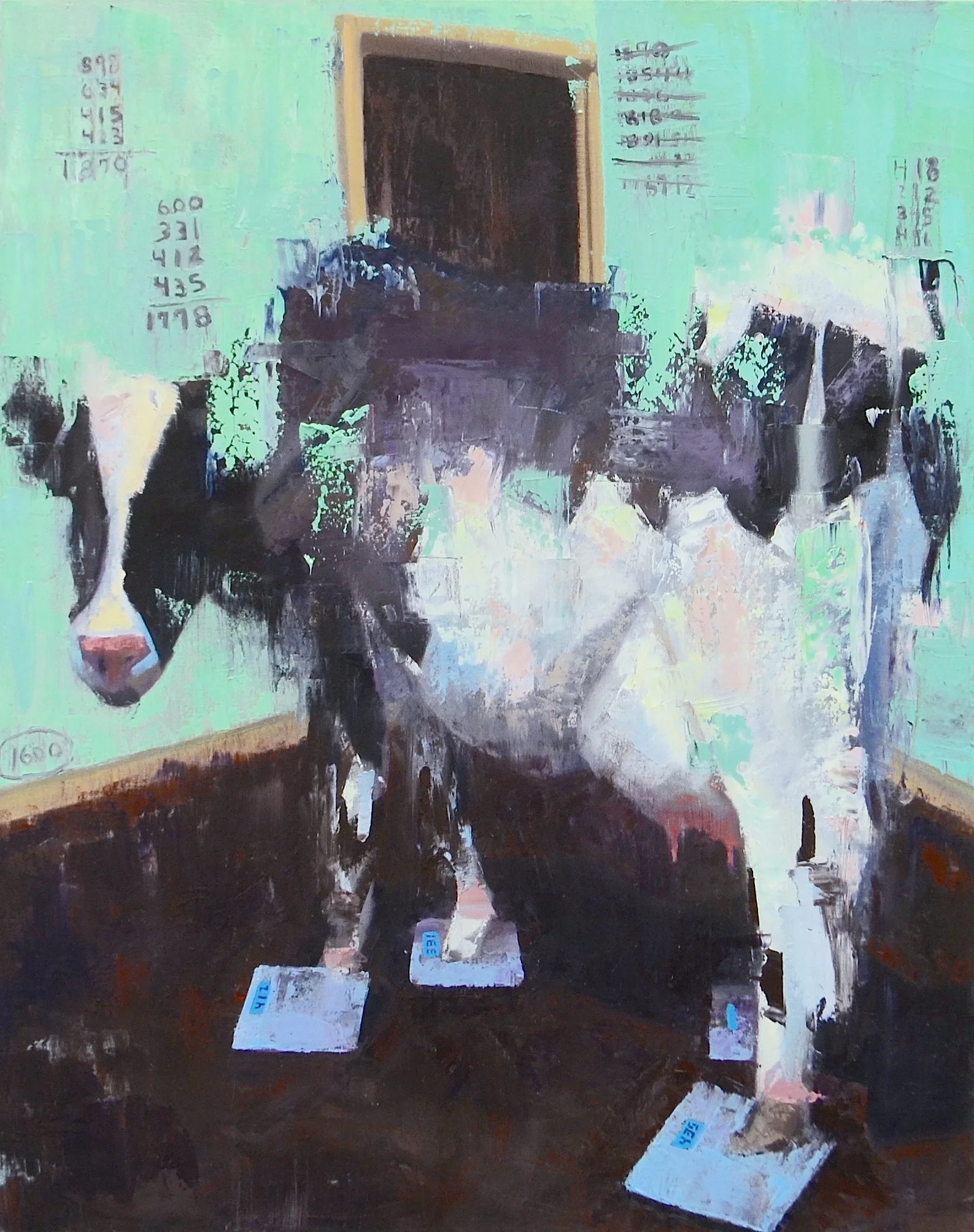 Cow on Scales  2017  Oil on Linen  30 x 24